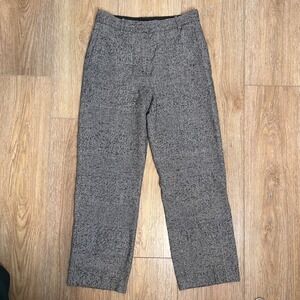 Massimo Dutti Glen Tweed Trousers Women's‎ Wool Blend Tailored Pants